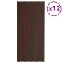 Braunes verzinktes Stahldach-Panel 12 Einheiten 100x45 cm von vidaXL, Decke - Ref: Foro24-317217, Preis: 67,94 €, Rabatt: %