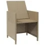 Sillas de jardín con cojines 4 unidades ratán sintético beige de vidaXL, Sillas de jardín - Ref: Foro24-316777, Precio: 223,8...