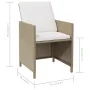 Sillas de jardín con cojines 4 unidades ratán sintético beige de vidaXL, Sillas de jardín - Ref: Foro24-316777, Precio: 223,8...