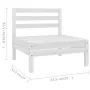 Juego de muebles de jardín 8 piezas madera maciza pino blanco de vidaXL, Conjuntos de jardín - Ref: Foro24-3082743, Precio: 3...