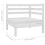 Juego de muebles de jardín 8 piezas madera maciza pino blanco de vidaXL, Conjuntos de jardín - Ref: Foro24-3082743, Precio: 3...
