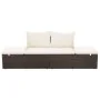 Cama de jardín 195x60 cm ratán sintético marrón de vidaXL, Camas para exteriores - Ref: Foro24-43954, Precio: 227,25 €, Descu...