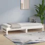 Sofá cama extraíble madera maciza de pino blanco 2x(90x200) cm de vidaXL, Camas y somieres - Ref: Foro24-820428, Precio: 122,...