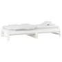 Sofá cama extraíble madera maciza de pino blanco 2x(90x200) cm de vidaXL, Camas y somieres - Ref: Foro24-820428, Precio: 122,...