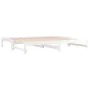 Sofá cama extraíble madera maciza de pino blanco 2x(90x200) cm de vidaXL, Camas y somieres - Ref: Foro24-820428, Precio: 122,...