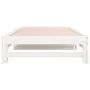 Sofá cama extraíble madera maciza de pino blanco 2x(90x200) cm de vidaXL, Camas y somieres - Ref: Foro24-820428, Precio: 122,...