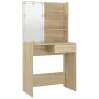 Tocador con LED color roble Sonoma 74,5x40x141 cm de vidaXL, Tocadores de baño - Ref: Foro24-808804, Precio: 85,05 €, Descuen...