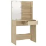 Tocador con LED color roble Sonoma 74,5x40x141 cm de vidaXL, Tocadores de baño - Ref: Foro24-808804, Precio: 85,05 €, Descuen...
