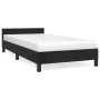 Estructura de cama con cabecero de terciopelo negro 100x200 cm de vidaXL, Camas y somieres - Ref: Foro24-347557, Precio: 88,3...