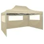 Carpa pleglable con 3 paredes crema 3x4,5 m de vidaXL, Carpas y cenadores - Ref: Foro24-44972, Precio: 167,32 €, Descuento: %