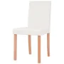 Sillas mesa de comedor 5 pzas roble cuero artificial color crema de vidaXL, muebles para cocinas y comedores - Ref: Foro24-24...