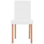 Sillas mesa de comedor 5 pzas roble cuero artificial color crema de vidaXL, muebles para cocinas y comedores - Ref: Foro24-24...