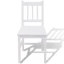 Conjunto de comedor 3 piezas madera de pino blanco de vidaXL, muebles para cocinas y comedores - Ref: Foro24-242955, Precio: ...