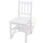 Conjunto de comedor 3 piezas madera de pino blanco de vidaXL, muebles para cocinas y comedores - Ref: Foro24-242955, Precio: ...