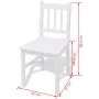 Conjunto de comedor 3 piezas madera de pino blanco de vidaXL, muebles para cocinas y comedores - Ref: Foro24-242955, Precio: ...