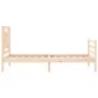 Bed frame with solid wood headboard 100x200 cm by vidaXL, Beds and slatted bases - Ref: Foro24-3194041, Price: 123,90 €, Disc...
