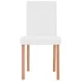 Juego de comedor de roble+cuero artificial 7 piezas color crema de vidaXL, muebles para cocinas y comedores - Ref: Foro24-243...