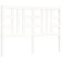 White solid wood bed frame with headboard 140x190 cm by vidaXL, Beds and slatted bases - Ref: Foro24-3193902, Price: 129,41 €...