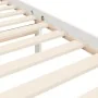 White solid wood bed frame with headboard 140x190 cm by vidaXL, Beds and slatted bases - Ref: Foro24-3193902, Price: 129,41 €...