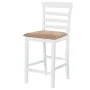 Mesa de bar y 4 taburetes de barra madera blanca de vidaXL, muebles para cocinas y comedores - Ref: Foro24-271832, Precio: 42...