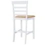 Mesa de bar y 4 taburetes de barra madera blanca de vidaXL, muebles para cocinas y comedores - Ref: Foro24-271832, Precio: 42...