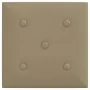 Paneles pared 12 uds cuero sintético capuchino 30x30 cm 1,08 m² de vidaXL, Recubrimiento de paredes - Ref: Foro24-343978, Pre...