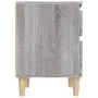 Mesita de noche gris Sonoma 40x35x50 cm de vidaXL, Taquillas y armarios de almacenamiento - Ref: Foro24-821838, Precio: 41,53...