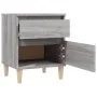 Mesita de noche gris Sonoma 40x35x50 cm de vidaXL, Taquillas y armarios de almacenamiento - Ref: Foro24-821838, Precio: 41,53...