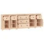 Solid pine wood sideboard 230x35x80 cm by vidaXL, Sideboards - Ref: Foro24-3114094, Price: 342,66 €, Discount: %