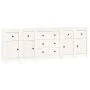 Aparador de madera maciza de pino blanco 230 x 35 x 80 cm de vidaXL, Aparadores - Ref: Foro24-3114095, Precio: 381,27 €, Desc...