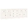 Solid white pine wood sideboard 230 x 35 x 80 cm by vidaXL, Sideboards - Ref: Foro24-3114095, Price: 381,27 €, Discount: %