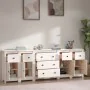 Solid white pine wood sideboard 230 x 35 x 80 cm by vidaXL, Sideboards - Ref: Foro24-3114095, Price: 381,27 €, Discount: %