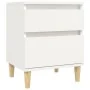 Mesitas de noche 2 unidades color blanco 40x35x50 cm de vidaXL, Taquillas y armarios de almacenamiento - Ref: Foro24-821827, ...