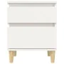 Mesitas de noche 2 unidades color blanco 40x35x50 cm de vidaXL, Taquillas y armarios de almacenamiento - Ref: Foro24-821827, ...