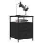 Mesita de noche madera de ingeniería negro 44x45x60 cm de vidaXL, Mesitas de noche - Ref: Foro24-826003, Precio: 71,51 €, Des...