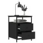 Mesita de noche madera de ingeniería negro 44x45x60 cm de vidaXL, Mesitas de noche - Ref: Foro24-826003, Precio: 71,51 €, Des...