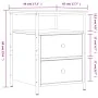 Mesita de noche madera de ingeniería negro 44x45x60 cm de vidaXL, Mesitas de noche - Ref: Foro24-826003, Precio: 71,51 €, Des...