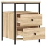 Nachttisch aus Sonoma-Eichenholzwerkstoff, 44 x 45 x 60 cm von vidaXL, Nachttische - Ref: Foro24-826005, Preis: 60,56 €, Raba...