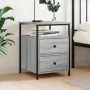 Mesita de noche madera de ingeniería gris Sonoma 44x45x60 cm de vidaXL, Mesitas de noche - Ref: Foro24-826009, Precio: 56,34 ...