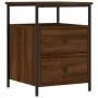 Mesita de noche madera de ingeniería marrón roble 44x45x60 cm de vidaXL, Mesitas de noche - Ref: Foro24-826011, Precio: 62,65...