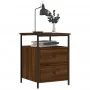 Mesita de noche madera de ingeniería marrón roble 44x45x60 cm de vidaXL, Mesitas de noche - Ref: Foro24-826011, Precio: 62,65...