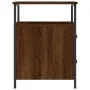 Mesita de noche madera de ingeniería marrón roble 44x45x60 cm de vidaXL, Mesitas de noche - Ref: Foro24-826011, Precio: 62,65...