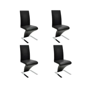 Sillas de comedor 4 unidades cuero sintético negro de vidaXL, Sillas de comedor - Ref: Foro24-160563, Precio: 496,74 €, Descu...