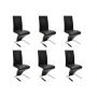 Dining chairs 6 units black synthetic leather by vidaXL, dining chairs - Ref: Foro24-160564, Price: 701,63 €, Discount: %