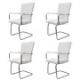 Sillas voladizas de comedor 4 unidades cuero sintético blanco de vidaXL, Sillas de comedor - Ref: Foro24-270163, Precio: 337,...