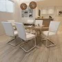 Sillas voladizas de comedor 6 unidades cuero sintético blanco de vidaXL, Sillas de comedor - Ref: Foro24-270165, Precio: 504,...
