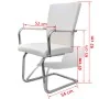 Sillas voladizas de comedor 6 unidades cuero sintético blanco de vidaXL, Sillas de comedor - Ref: Foro24-270165, Precio: 504,...
