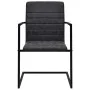 Sillas de comedor voladizas 4 unidades cuero sintético negro de vidaXL, Sillas de comedor - Ref: Foro24-272415, Precio: 395,9...