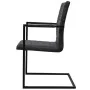 Sillas de comedor voladizas 4 unidades cuero sintético negro de vidaXL, Sillas de comedor - Ref: Foro24-272415, Precio: 395,9...