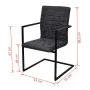 Sillas de comedor voladizas 4 unidades cuero sintético negro de vidaXL, Sillas de comedor - Ref: Foro24-272415, Precio: 395,9...